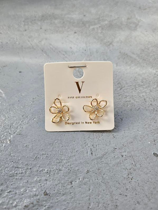Open Daisy Earring (Gold)