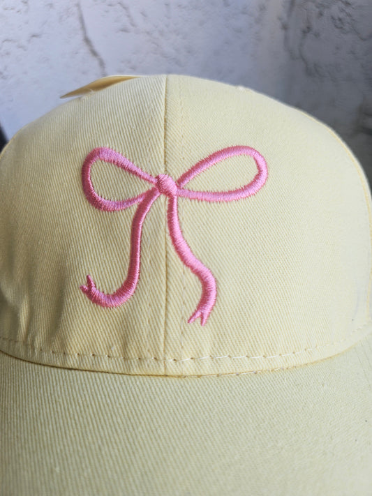 Embroidery Bowknot Hat