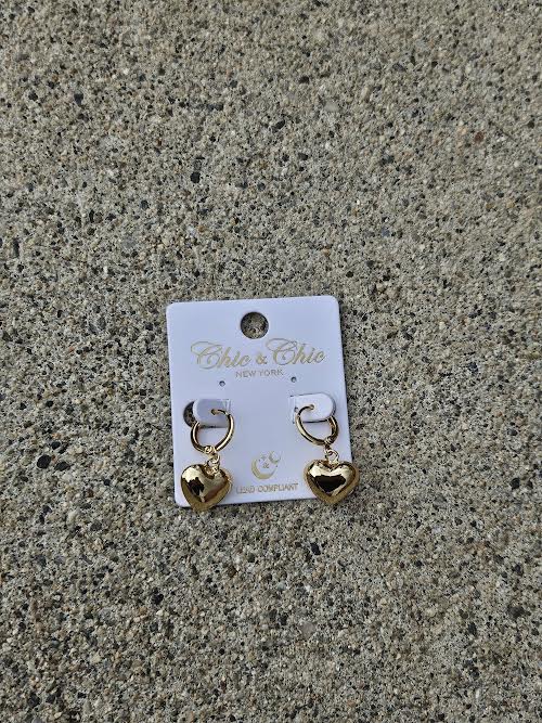HOOP HEART EARRINGS
