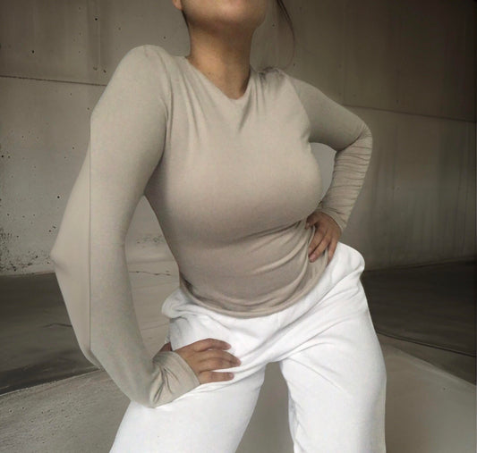 HARLOW LONG SLEEVE (OATMEAL