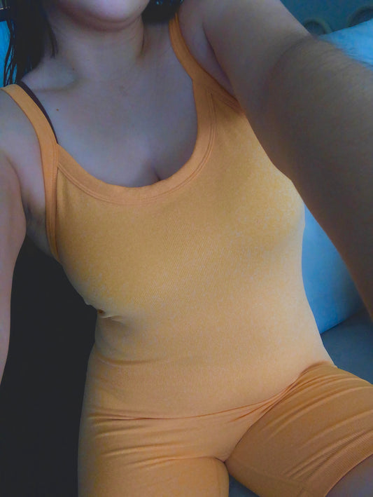 JADE ROMPER (ORANGE )