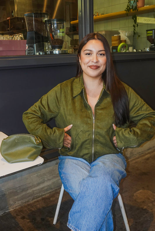 VELVET JACKET (DARK GREEN)