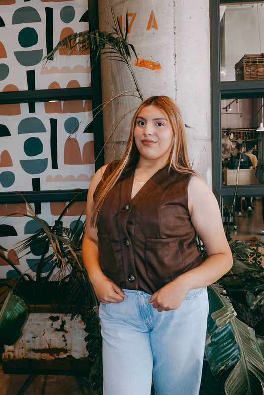 WARM COCO VEST (BROWN)